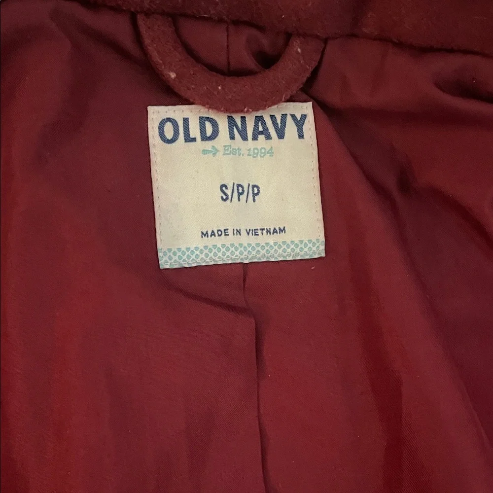 Mock Neck Burgundy Women's Coat